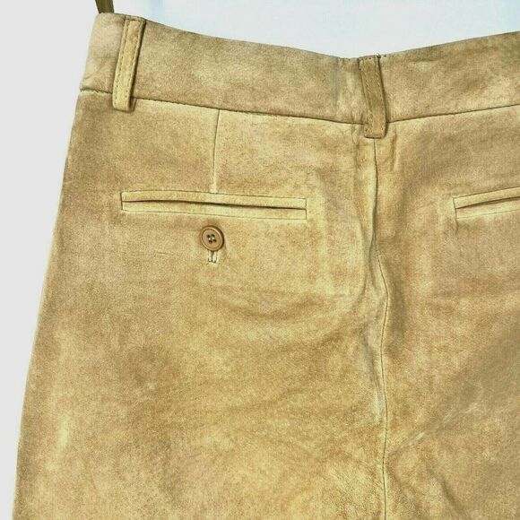 Victoria's Secret Size 2 Petite Tan Suede Pants Christie Fit Moda Int. - Picture 8 of 11